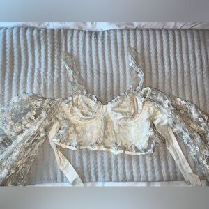 For Love And Lemons Cream Lace Blouse